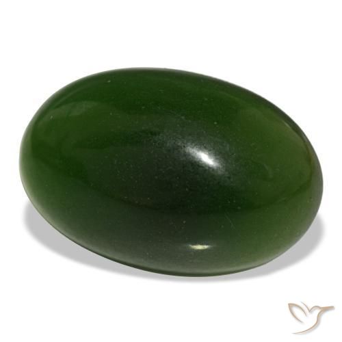 Serpentina verde natural 15,11ct, corte oval, transparente