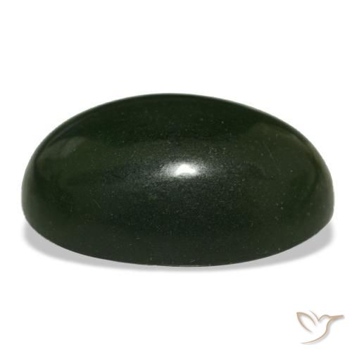 Serpentina verde natural 15,11ct, corte oval, transparente
