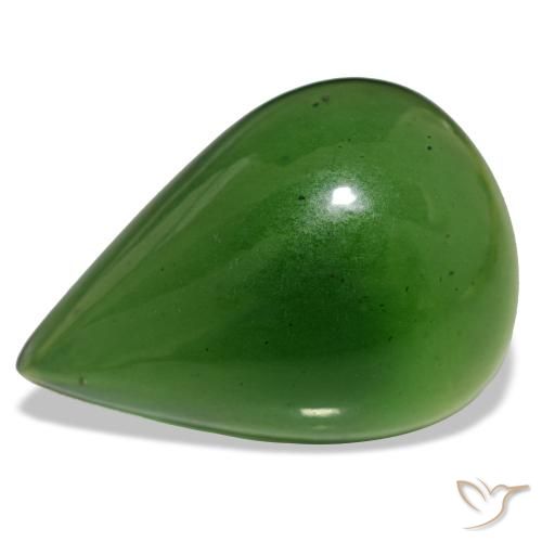 17.92ct verde serpentina, formato de pêra, transparente