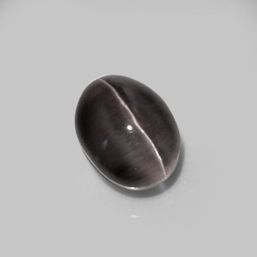 Sillimanite cat's eye marrom natural 5,20ct, corte oval, translúcido