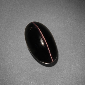 Sillimanite cat's eye marrom natural 5,42ct, corte oval, opaco