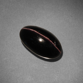 Sillimanite cat's eye marrom natural 5,42ct, corte oval, opaco
