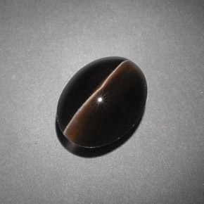Sillimanite cat's eye marrom natural 4,54ct, transparente, transparente/translúcido