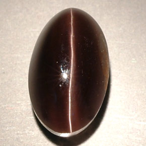 Sillimanite cat's eye marrom natural 4,63ct, transparente, transparente/translúcido
