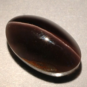 Sillimanite cat's eye marrom natural 4,63ct, transparente, transparente/translúcido