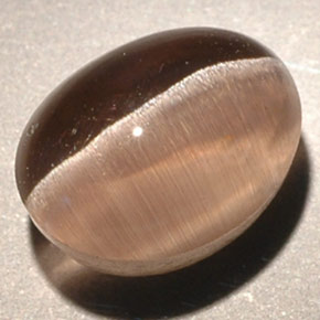 Sillimanite cat's eye marrom natural 3,56ct, transparente, transparente/translúcido