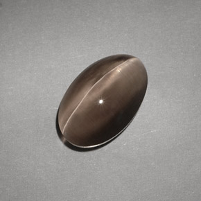 Sillimanite cat's eye marrom natural 4,88ct, transparente, transparente/translúcido