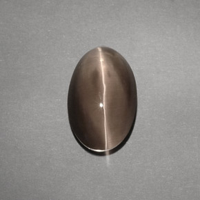 Sillimanite cat's eye marrom natural 4,88ct, transparente, transparente/translúcido
