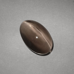 Sillimanite cat's eye marrom natural 4,88ct, transparente, transparente/translúcido