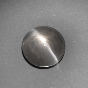 Sillimanite cat's eye cinza natural 6,62ct, transparente, transparente/translúcido
