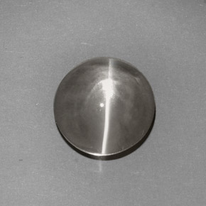Sillimanite cat's eye cinza natural 6,62ct, transparente, transparente/translúcido