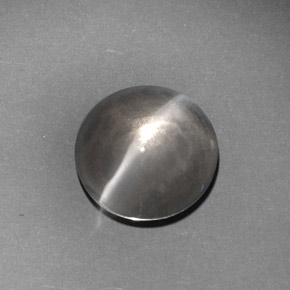 Sillimanite cat's eye cinza natural 6,62ct, transparente, transparente/translúcido