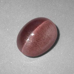 Sillimanite cat's eye rosa natural 2,89ct, corte oval, translúcido