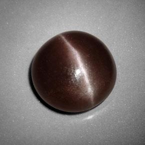 Sillimanite cat's eye marrom natural 6,99ct, corte redondo, opaco