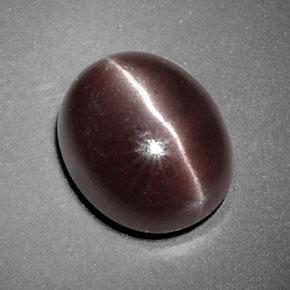 Sillimanite cat's eye marrom natural 3,85ct, corte oval, opaco