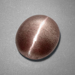 Sillimanite cat's eye marrom natural 3,38ct, transparente, transparente/translúcido
