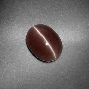 Sillimanite cat's eye marrom natural 1,59ct, corte oval, translúcido