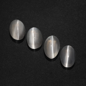 Pedras preciosas de Sillimanita Olho de Gato Fumaça natural de 3.64 ct, Corte Oval, Translúcido