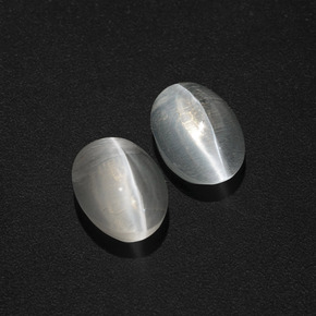 Pedras preciosas de Sillimanita Olho de Gato Branco claro natural de 2.42 ct, Corte Oval, Translúcido