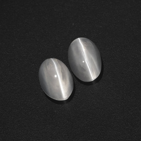 Pedras preciosas de Sillimanita Olho de Gato Fumaça natural de 2.38 ct, Corte Oval, Translúcido