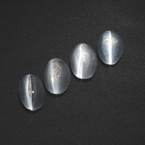 Pedras preciosas de Sillimanita Olho de Gato Fumaça natural de  ct, Corte Oval, Translúcido