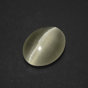 Sillimanite cat's eye marrom natural 3,01ct, corte oval, translúcido