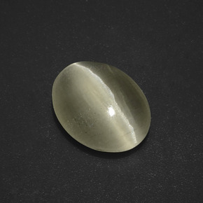 Sillimanite cat's eye marrom natural 3,01ct, corte oval, translúcido
