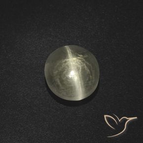Sillimanita Olho de Gato branco quente Natural 2.51ct, oval, Translúcido
