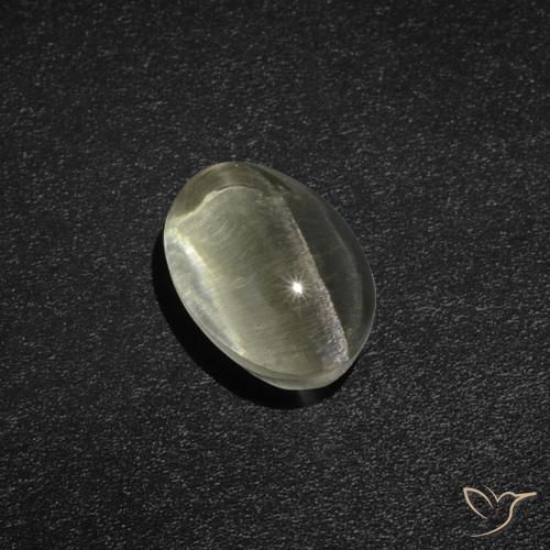 2.23ct Natural branco quente Sillimanita Olho de Gato, oval, Translúcido