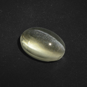 Sillimanite cat's eye marrom natural 5,56ct, corte oval, translúcido
