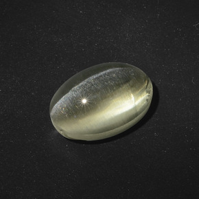 Sillimanite cat's eye marrom natural 5,56ct, corte oval, translúcido