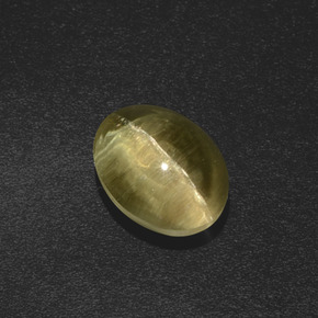 Sillimanita Olho de Gato Marrom esverdeado Natural 2.46ct, Corte Oval, Translúcido