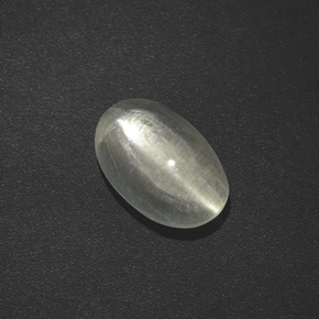 Sillimanita Olho de Gato Castanho acinzentado Natural 1.89ct, Corte Oval, Translúcido