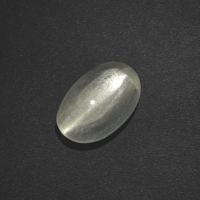 Sillimanita Olho de Gato Castanho acinzentado Natural 1.89ct, Corte Oval, Translúcido