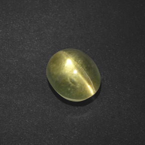 Sillimanita Olho de Gato Marrom esverdeado Natural 1.78ct, Corte Oval, Translúcido