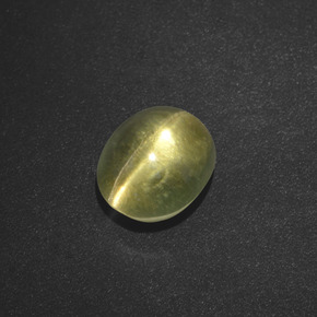 Sillimanita Olho de Gato Marrom esverdeado Natural 1.78ct, Corte Oval, Translúcido