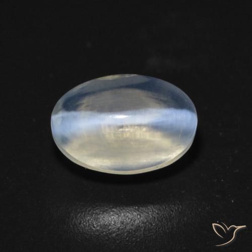 Sillimanita Olho de Gato Cinza muito claro Natural 1.92ct, Corte Oval, Transparente