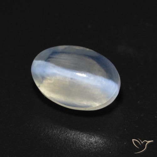 Sillimanita Olho de Gato Cinza muito claro Natural 1.92ct, Corte Oval, Transparente