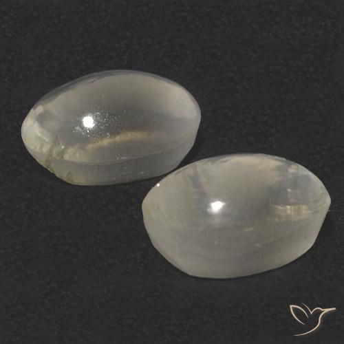 Pedras preciosas de Sillimanita Olho de Gato branco quente natural de 2.78 ct, oval, Transparente
