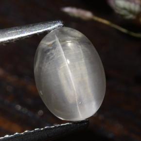Sillimanita Olho de Gato Fumaça Natural 1.73ct, Corte Oval, Transparente