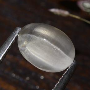 Sillimanita Olho de Gato Fumaça Natural 1.73ct, Corte Oval, Transparente