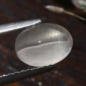 Sillimanita Olho de Gato Fumaça Natural 1.73ct, Corte Oval, Transparente