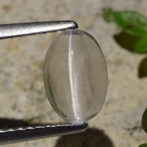 Sillimanita Olho de Gato Fumaça Natural 1.45ct, Corte Oval, Transparente