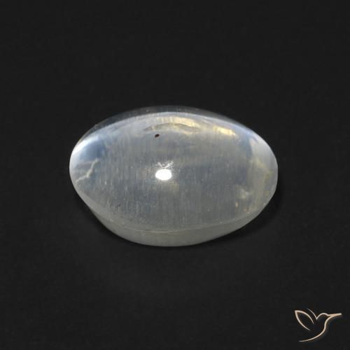 Sillimanita Olho de Gato branco quente Natural 1.52ct, oval, Transparente