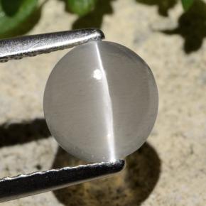 Sillimanita Olho de Gato Fumaça Natural 1.59ct, Corte Redondo, Transparente