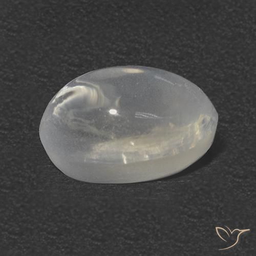 Sillimanita Olho de Gato Branco claro Natural 1.82ct, oval, Transparente