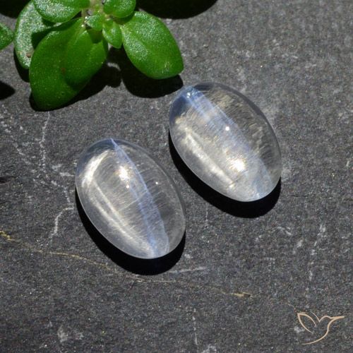 2.39ctw Natural Branco claro Sillimanita Olho de Gato, oval, Transparente