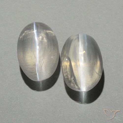 2.15ctw Natural branco quente Sillimanita Olho de Gato, oval, Transparente