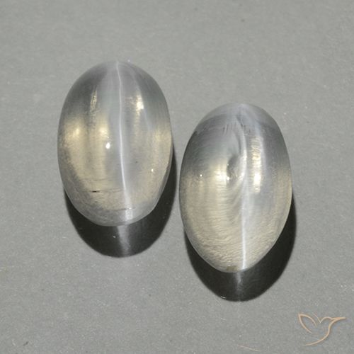 1.80ctw Natural branco quente Sillimanita Olho de Gato, oval, Transparente