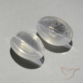 Pedras preciosas de Sillimanita Olho de Gato branco quente natural de 1.89 ct, oval, Transparente